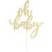 Golden Oh Baby Cake Topper - Baby Party Decoration for Baptism, Gender Reveal & New Baby Celebrations - Buy Online on SooperMarket.com