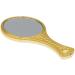 Garden Of Arts Golden Handheld Salon Barbers Hairdressers Oval Mirror with Grip Handle - Buy Online on SooperMarket.com