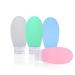 4PCs travel bottles for toilet items 100ml portable travel bottles made of silicone spout-safe refillable liquid container in travel size for travel toilet items and shampoo