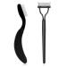2pcs Eyelash Combs Eyelash Separator Tool Mascara Separator Tool Metal Lash Comb Foldable Eyelash Teeth Brush for Individual Lashes Eyelash Separator Comb Lash Comb for Lash Extensions (Black)