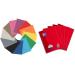 Oxford quick -plot A4 made of cardboard sorted with 12 colors 25 pieces & college block A4 checked 80 sheets red 5 -pack 12 colors bundle with college block 5 pack