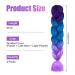 Aomig Ombre Braids Extensions - 24 Strands Artificial Hair for Box Braids | Purple Light Violet Sea Blue - Ideal for Braiding - Buy Online on SooperMarket.com