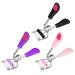 Premium Eyelash Curler with Comb - Steel Wide Angle Eye Makeup Tool for Perfectly Separated Lashes | Purple - Ideal for Girls & Women - Buy Online on SooperMarket.com