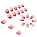 Shop Halloween Press on Nails - Medium Length Horror Bloody Fake Nails | Red French Tips Coffin Full Cover with Glue | 24Pcs for Halloween Party - Buy Online on SooperMarket.com