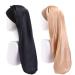 Ladaypoa long satin sleeping cap 2 pieces large sleeping hats for women long braids satin-sleep hat extra large sleeping cap with a wide elastic ribbon soft and convenient black+gold