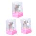 minkissy 3 Sets Cuticle Drill Bit Nail Grinding Head Ceramic Nail Drill Bit Metal Nail Art Manicure Drill Bits Carbide Drill Bits Ceramic Drill Bit Tungsten Steel To Rotate Nail Clippers