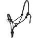 Marengos Black Knotted Halter with Reins for Warmbloods - Premium Quality Equestrian Gear - Buy Online on SooperMarket.com