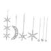 Mikinona 1 Set Fringe Bobby Pin Hair Accessories Wedding Hair Accessories for Women Side Clip Rhinestone Barrettes Girl Hair Clips Hair Barrette Hair Clips Star Hair Clip Alloy