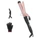 PRETFY 1 1/4 Inch Curling Iron with Ceramic Coating Barrel for Long/Medium Hair 140-428 Adjustable Temperature 30s Instant Heat 110-240V Dual Voltage Hair Waving Style Tool for Girls & Women