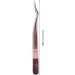 Professional Rose Gold Eyelash Extension Tweezers - Curved Stainless Steel for Mega Volume & Precise Application - Buy Online on SooperMarket.com