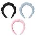 Velvet Spa Headband for Women | Puffy Headband for Skincare, Makeup & Face Mask | Soft and Comfortable - Black - Buy Online on SooperMarket.com