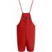 WILLBEST Women Dungarees Casual Loose Jumpsuit Long Sleeve Strap Oversized Bib Overalls Dressy Harem Wide Leg Long Pant Jumper 1753-oyvsw-3-red M - Buy Online on SooperMarket.com