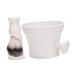 Magidal cleaning bowl razor brush set gift hairdressing salon tool nylon bristles care sets shaving soap mug for on the go hairdressing salon white