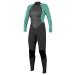 O'Neill Women's Reactor-2 3/2mm Back Zip Full Wetsuit 4 Black/Light Aqua