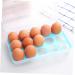 Mikikit Refrigerator Egg Container 15 Egg Clear Container Acrylic Organizer Containers for Food Fridge Memory Refrigerator Blue medium - Buy Online on SooperMarket.com