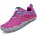 SAGUARO Kids Water Shoes Boys Girls Quick Dry Aqua Athletic Sneakers Lightweight Sport Shoes(Toddler/Little Kid/Big Kid) 12.5 Little Kid Purple/Stripe