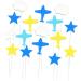 OFFSCH 16pcs Wedding Cake Decorations Cake Decorating Supplies Airplane Cupcake Toppers Cloud Cake Decorations Cupcakes Plane Cake Toppers Iron Wire Cake Picks Cloud Cupcake Toppers Flag - Buy Online on SooperMarket.com