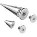 Anvin 110 Pieces Multi Size Cone Spikes Screwback Studs Metal Rivets for DIY Crafts - Silver Spikes with Screw Bases for Clothing Decoration - Buy Online on SooperMarket.com
