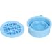Makeup Brush Scrubber Multifunctional 2 in 1 Folding Palm Size Portable Makeup Brush Cleaning Bowl for Daily (Blue) - Buy Online on SooperMarket.com