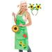 Shop Carnival Clothes: Ladies Gardener Apron & Headband Costume - One Size Floral Design - Buy Online on SooperMarket.com