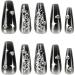 Ruarby False Nails Full Cover Nail Tips Butterfly Press On Nails French Tip False Nails Stick on Nails DIY Manicures Supplis - Buy Online on SooperMarket.com