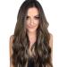Amhomely women wig daty fashion long wig women mix colors color gradient long curly synthetic wig full perucke corrugated wigs