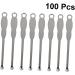 100pcs Stainless Steel Ear Wax Curette | Ear Pick Cleaner Tool - Buy Online on SooperMarket.com