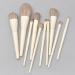 DFHBFG 10-Piece Wooden Handle Makeup Brush Set - Large Powder Eye Shadow Blush & High Gloss Brushes for Flawless Application | International Shipping Available - Buy Online on SooperMarket.com
