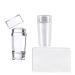 French Double Head Nail Art Tool with Scraper Silicone Seal Printing Transfer Nail Stamp Scraper Stamp for Manicure (Single+Double Head)