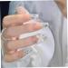 Long Press on Nails Long False Nail French Tip Fake Nails with 3D Butterfly Rhinestones Designs Glossy Full Cover Acrylic Nails for Women False Nails & Accessories - Buy Online on SooperMarket.com