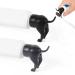 Toothpaste attachment 2 pieces of toothpaste attachment figure lid for toothpaste dog toothpaste squeezing toothpaste donor funny gift for women men (gray+black)