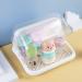 Kitchen Tableware Storage Box with Transparent Lid - White Organizer for Cups, Dinnerware, and Infant Home Essentials - Buy Online on SooperMarket.com