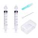 2PCS Nasal Irrigator Syringe for Baby  Professional Baby Nasal Aspirator Portable Infant Nose Cleaner with Baby Nasal Tweezers for Nasal Irrigation Nasal Hygiene (2-Transparent)