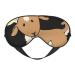 SSIMOO Brown Goat Soft Sleep Eye Mask Female Breathable Eye Patch Perfect for Travel and Relaxation Black