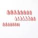 Justotry 24 Pcs Stiletto False Nails Short with Plume Pattern - White French Press On Nails with Nail Glue for Women's Nail Art - Buy Online on SooperMarket.com