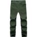 OTU Men's Waterproof Hiking Pants | Fleece Lined Soft Shell | Winter Ski Pants - Army Green - Size Large - Buy Online on SooperMarket.com