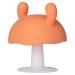 Baby Teething Toy Food Grade Silicone Teether Mushroom Shaped for Infant Over 4 MonthsPink (Orange)