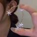 Wiwpar Gold Zircon Star Ear Cuff Earrings | Non-Pierced Rhinestone Wrap Around Climber Earrings for Women & Girls - Buy Online on SooperMarket.com