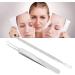 Blackhead & Pimple Removal Tool Stainless Steel Blackhead Removal Tool Kit Curved Tweezers+Looped Double-end Pimple Extractor - Buy Online on SooperMarket.com