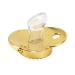Schnuller clip set for babies bling pacifier safe pacifier stylish ergonomic design beautiful photography tumbling (gold m)