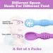 Vicloon Baby Fork and Spoon 4Pcs Set - Silicone Self Feeding Utensil for Infant Toddler - Easy Grip Soft Spoon Toddler Cutlery Kit - First Led Training Weaning - Blue/Pink/Purple/Green - Buy Online on SooperMarket.com
