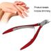 Verdant Touch Manicure Scissors Stainless Steel Nail Dead Skin Scissors Calluses Remover Nail Trimmer Clipper Manicure ToolRed - Buy Online on SooperMarket.com