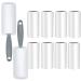 Puki diary lint roll 10 rolls with 90 sheets + 2 rollers each extra sticky lint roller animal hair remover lint brush for animal hair clothing sofa bed cat hair dog hair and carpet 900 sheets