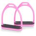 Equinate Stirrups Midway 10cm Pink - With anti-slip rubber tread - For adults and children - 2 pieces