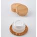 50g 50ml Frosted Glass Cream Jar Cosmetic Container with Inner Liners and Natural Bamboo lids Refillable Straight Sided Glass Cosmetic Jars Travel Toiletries Bottle Sample Jars for Lotion Cream - Buy Online on SooperMarket.com