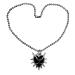 Oralgo's collarbone chain for women and girls love shape handmade thorn heart choker adjustable collarbone chain jewelry black