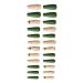 Dajidafu Artificial Nails Decals Nail Wearable Stylish Fingernails Manicure Accessories for Ballerina Wedding Party Office