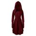 OIUCVGB Womens Renaissance Costumes Hooded Robe Lace Up Vintage Pullover High Low Long Hoodie Dress Cloak Color&05 Small