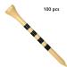 Zivisk Bamboo Golf Tees 100 Count - Strong, Sustainable, Biodegradable - 2-3/4 or 3-1/4 Long - Black & Stripe Design - Buy Online on SooperMarket.com