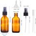 60ml Brown Spray Bottles - Refillable Travel Fine Fog Spray for Hair Cleaning Aromatherapy & Essential Oils - Set of 2 Amber Bottles - Buy Online on SooperMarket.com